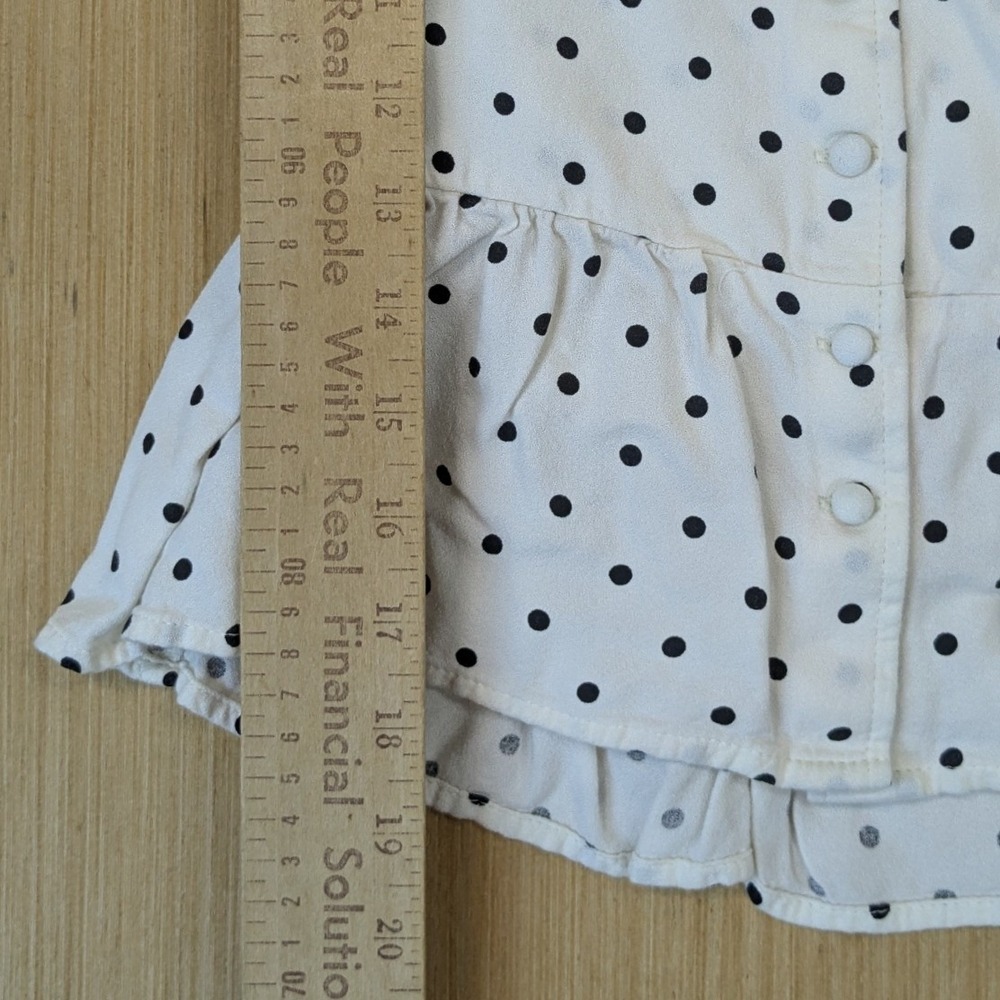 Old Navy Women's Retro Feminine Twee Office Polka Dot Peplum Corset Top Small - Picture 6 of 7